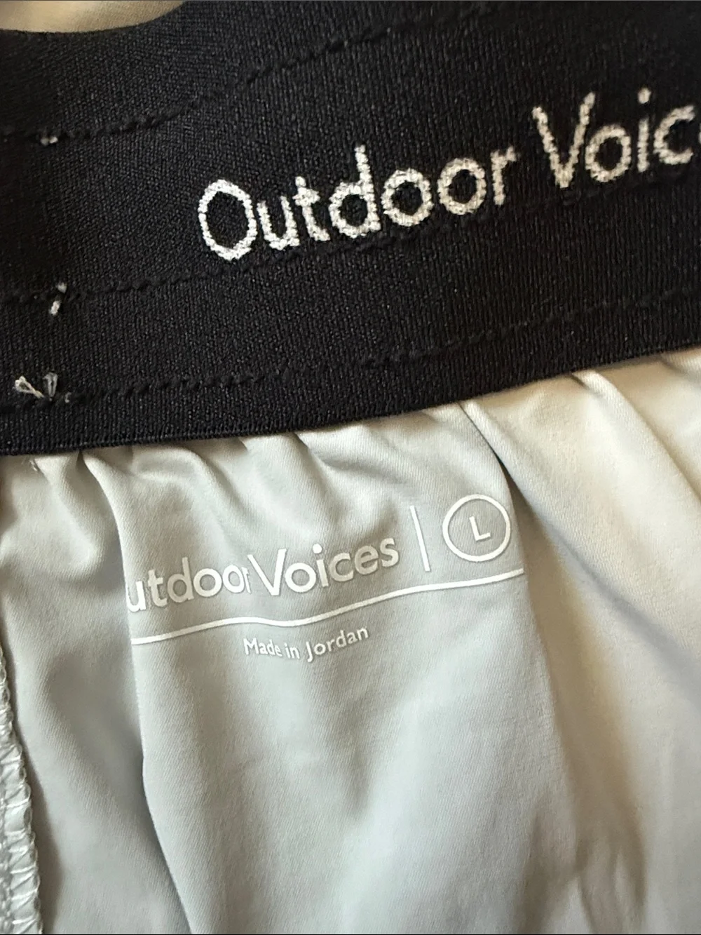 Outdoor Voices - Men's Light Cream Athletic Hybrid Shorts - Large